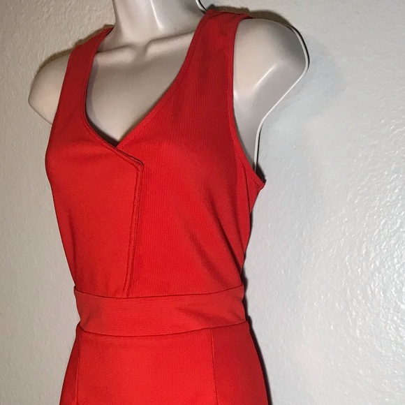 Pure Sugar Orange Red Open ruffled hem Dress - Picture 3 of 7